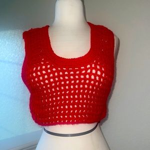 Red Crop Top size XS
